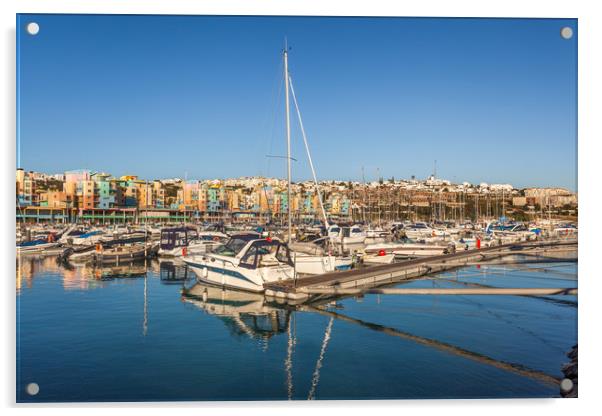 Albufeira Marina Algarve Portugal Acrylic by Wight Landscapes