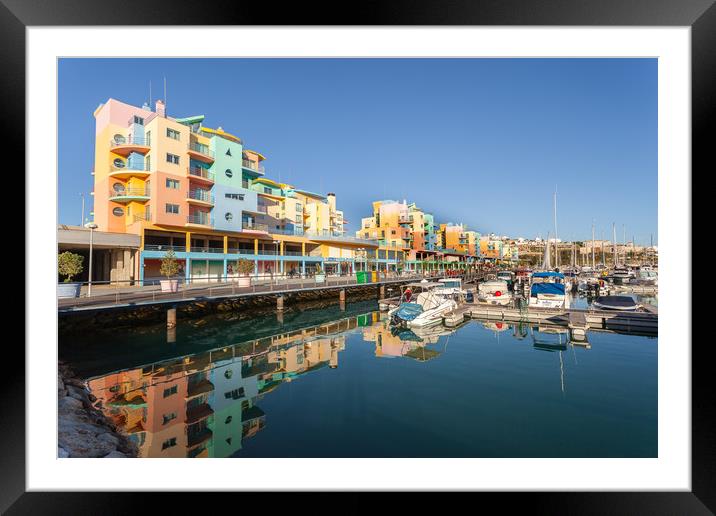 Albufeira Marina Algarve Portugal Framed Mounted Print by Wight Landscapes