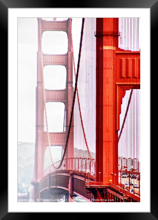 Golden Gate-01 Framed Mounted Print by Trevor Camp