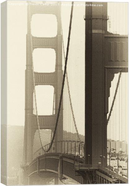 Golden Gate Bridge-02 Canvas Print by Trevor Camp