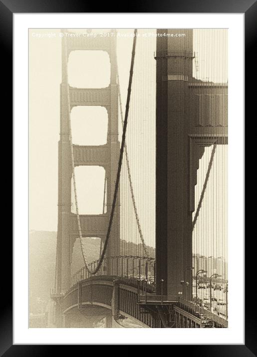 Golden Gate Bridge-02 Framed Mounted Print by Trevor Camp