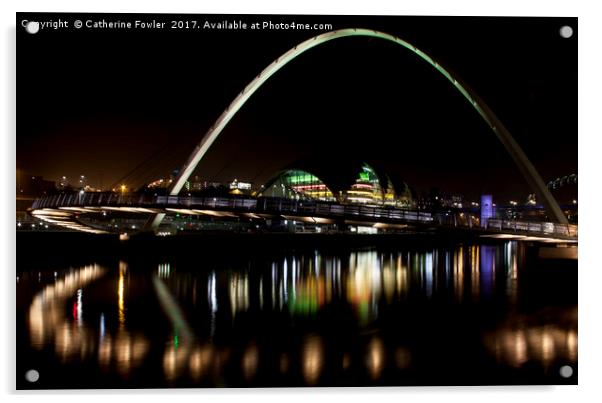 Gateshead Millennium Bridge Acrylic by Catherine Fowler
