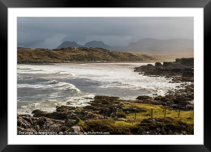 Achnahaird Bay on the Coigach Peninsula Scotland Framed Mounted Print by Nick Jenkins