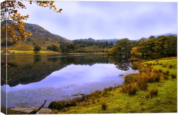 Autumn by Grasmere in the Lake District Canvas Print by Jacqi Elmslie