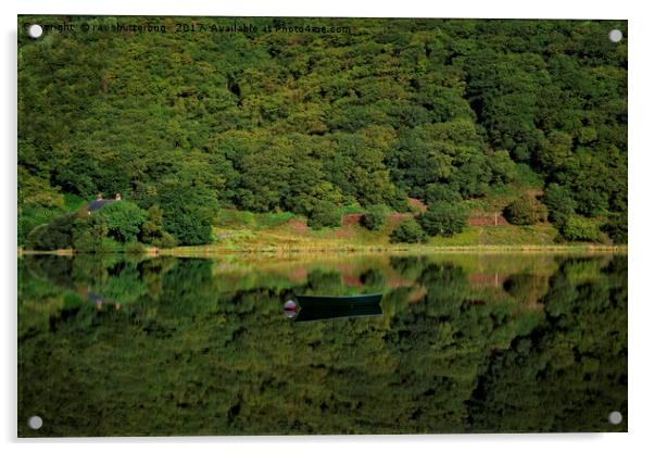 Llyn Mwyngil Reflection Acrylic by rawshutterbug 