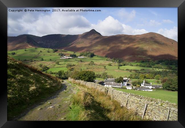 Causey Pike from Little Town Framed Print by Pete Hemington