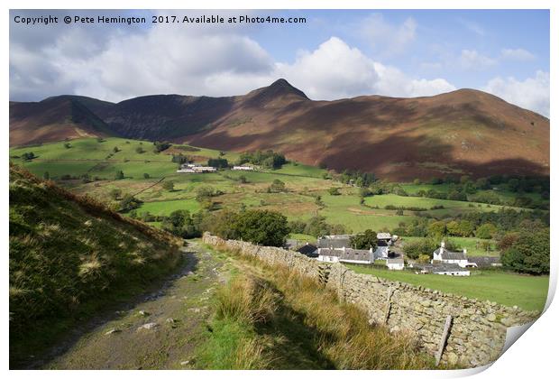 Causey Pike from Little Town Print by Pete Hemington