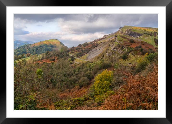 looking towarsds Castell Dinas Bran, Llangollen Framed Mounted Print by Clive Ashton