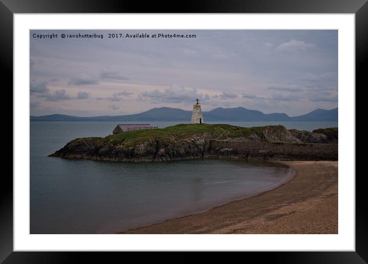 View Towards Twr Bach Lighthouse Framed Mounted Print by rawshutterbug 
