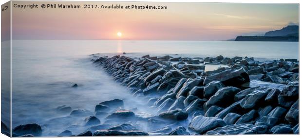 The Pier at Sunset Canvas Print by Phil Wareham