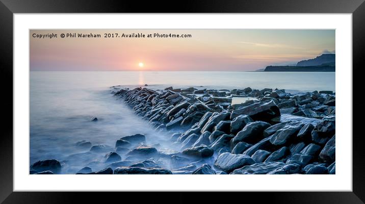 The Pier at Sunset Framed Mounted Print by Phil Wareham