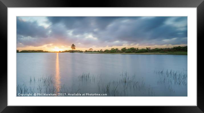 Sunset at Andrews Mare Framed Mounted Print by Phil Wareham
