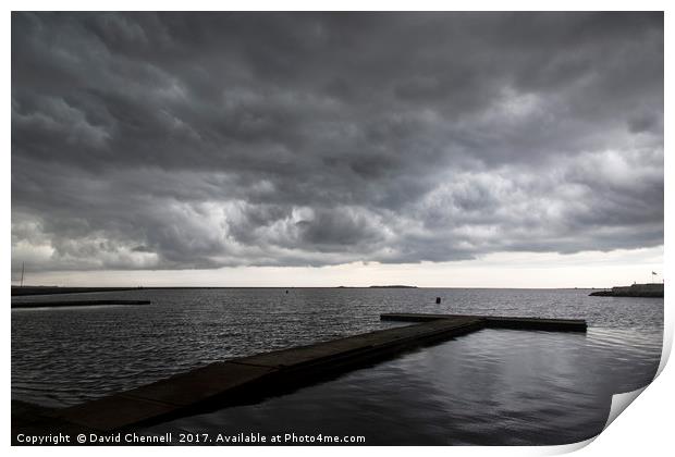 Wirral Storm Print by David Chennell