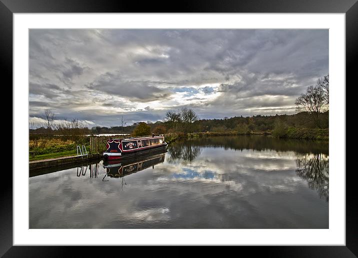 Canal Boat HDR Framed Mounted Print by Paul Macro
