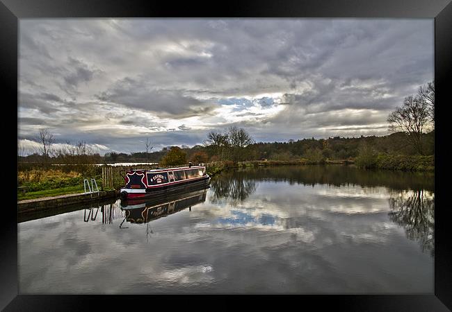 Canal Boat HDR Framed Print by Paul Macro