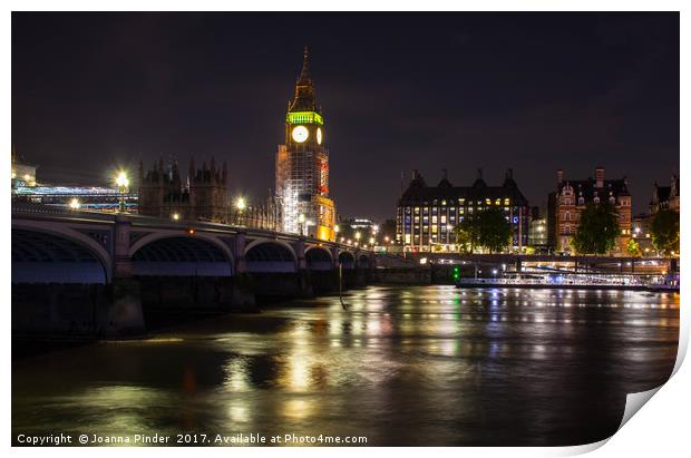 London at night Print by Joanna Pinder