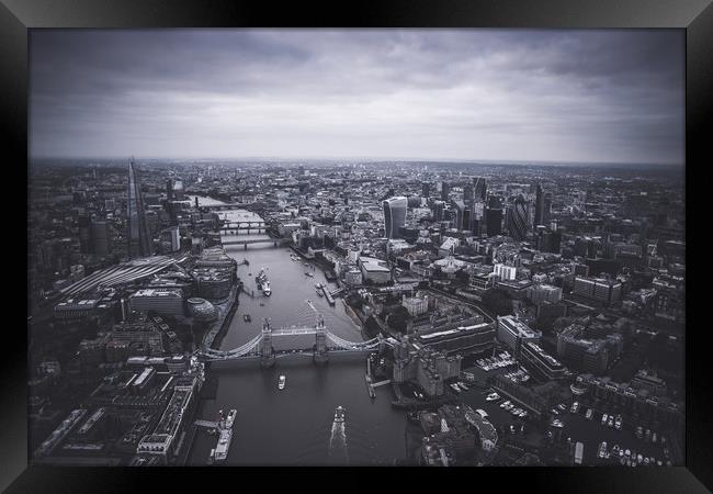 Londons Skyline from the Air Framed Print by Adam Payne