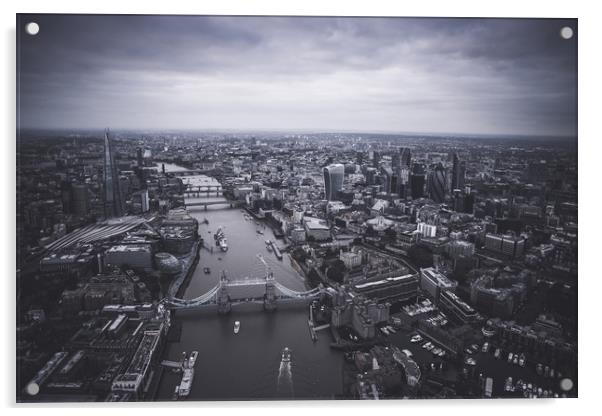 Londons Skyline from the Air Acrylic by Adam Payne
