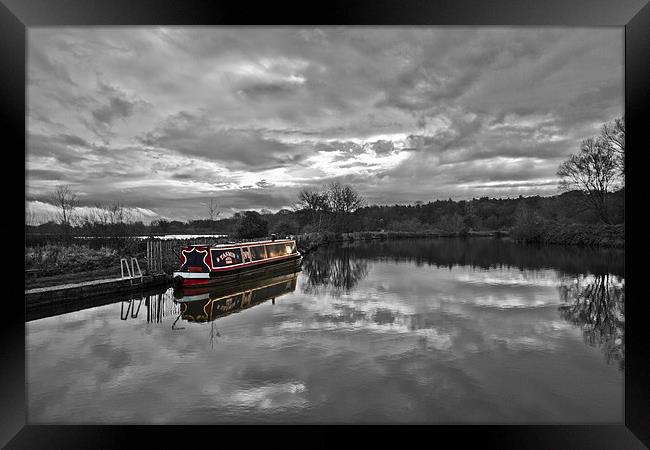 Canal Boat Colour Splash HDR Framed Print by Paul Macro
