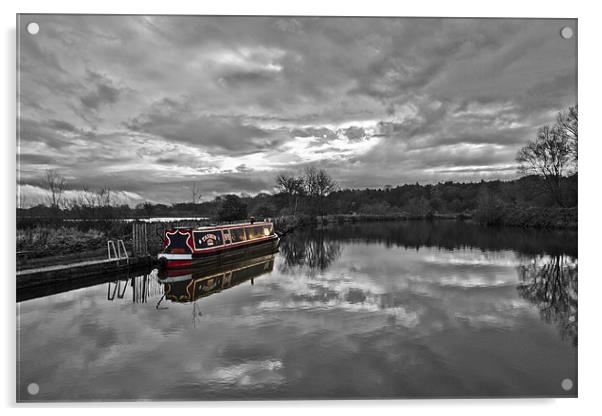 Canal Boat Colour Splash HDR Acrylic by Paul Macro