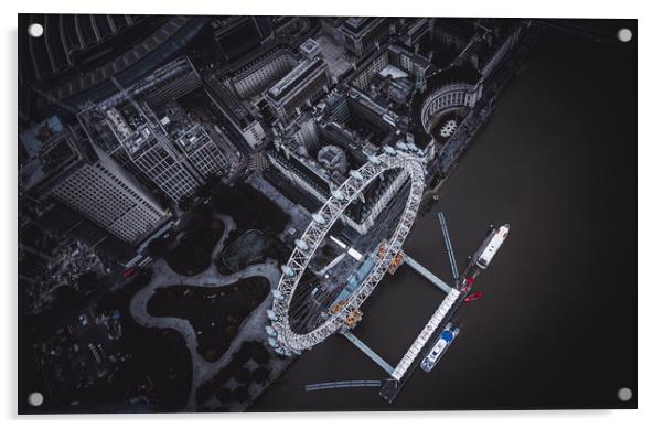 London Eye from Above Acrylic by Adam Payne