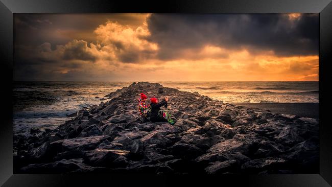 Iceland Vik Beach Framed Print by Robert Puig