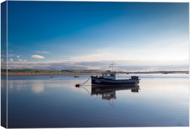 Reflective Serenity in Aberdovey Canvas Print by Colin Allen
