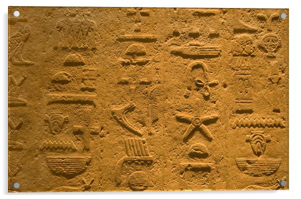 Hieroglyphics Acrylic by Berit Ipsen