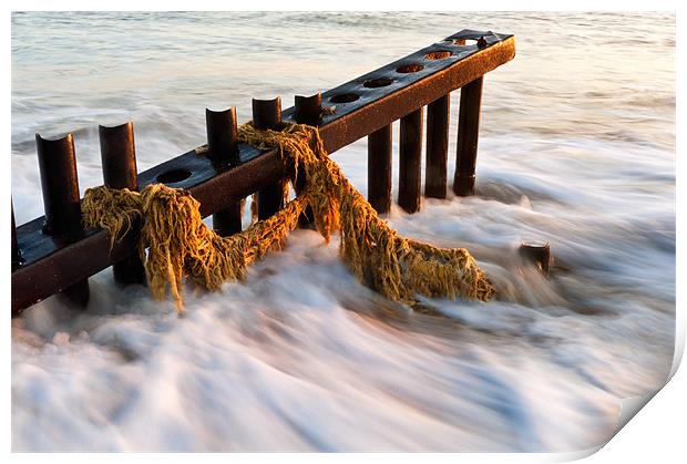 Rope and Groyne Print by Stephen Mole