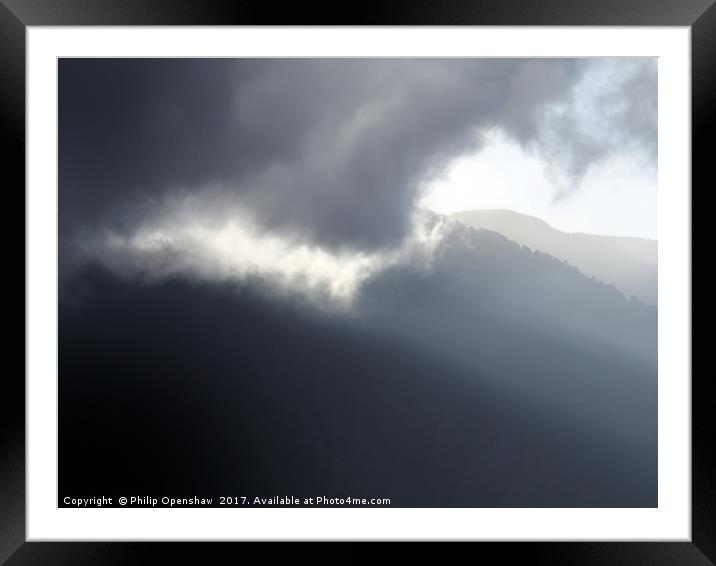  looming storm clouds Framed Mounted Print by Philip Openshaw