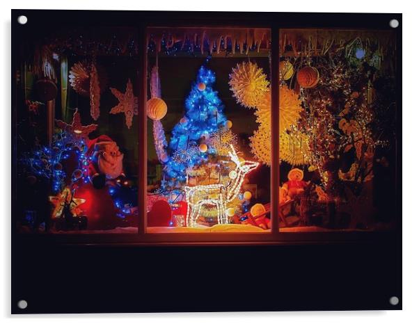 Christmas Shop. Acrylic by Victor Burnside