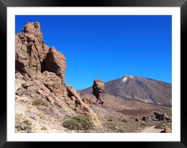 mountains and rocks tenerife  Framed Mounted Print by Philip Openshaw