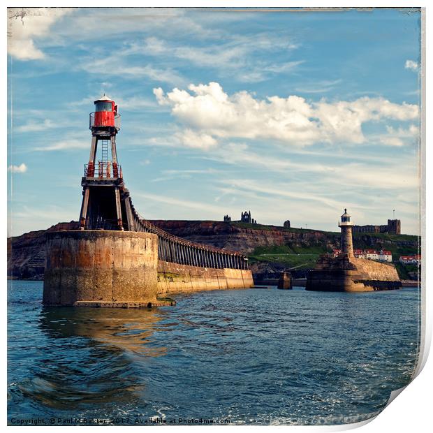 Whitby Harbour Approach Print by Paul M Baxter