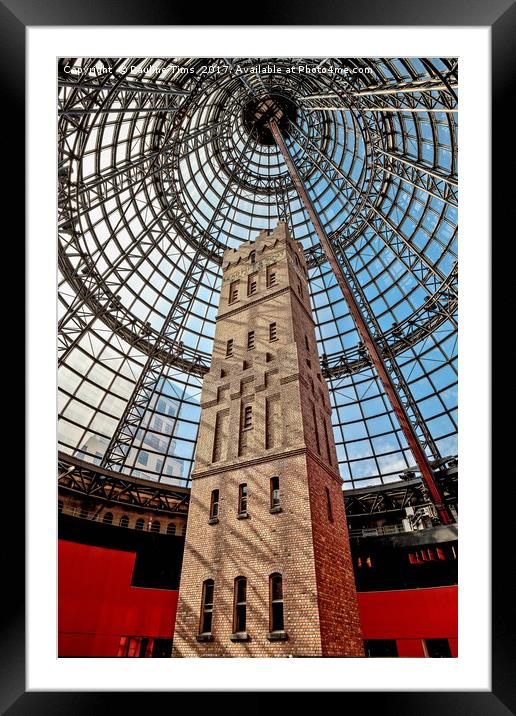 Coop's Shot Tower at Melbourne Central Framed Mounted Print by Pauline Tims
