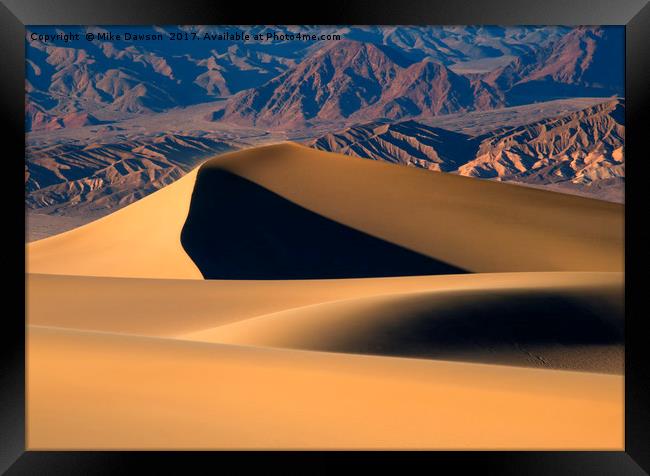 Desert Sand Framed Print by Mike Dawson