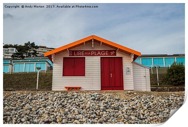 Lire a la Plage, Le Havre Print by Andy Morton