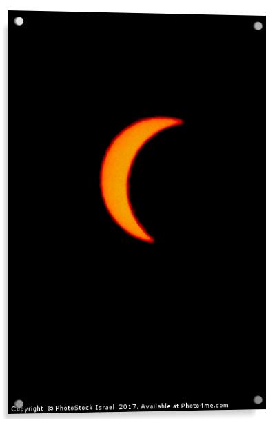 The sun during a solar eclipse Acrylic by PhotoStock Israel