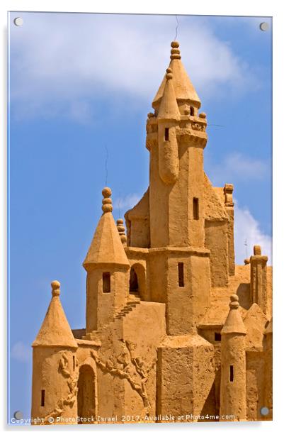 Sand sculpture Haifa Acrylic by PhotoStock Israel
