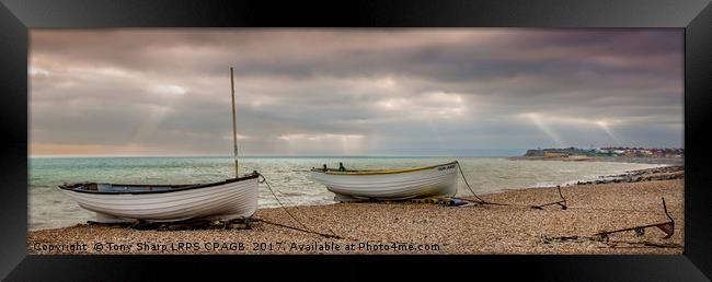 FISHING BOATS - WEST ST. LEONARDS ,HASTINGS,EAST S Framed Print by Tony Sharp LRPS CPAGB
