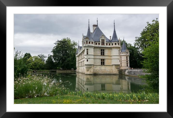 Azay le Rideau Castle in France  Framed Mounted Print by Michelle PREVOT