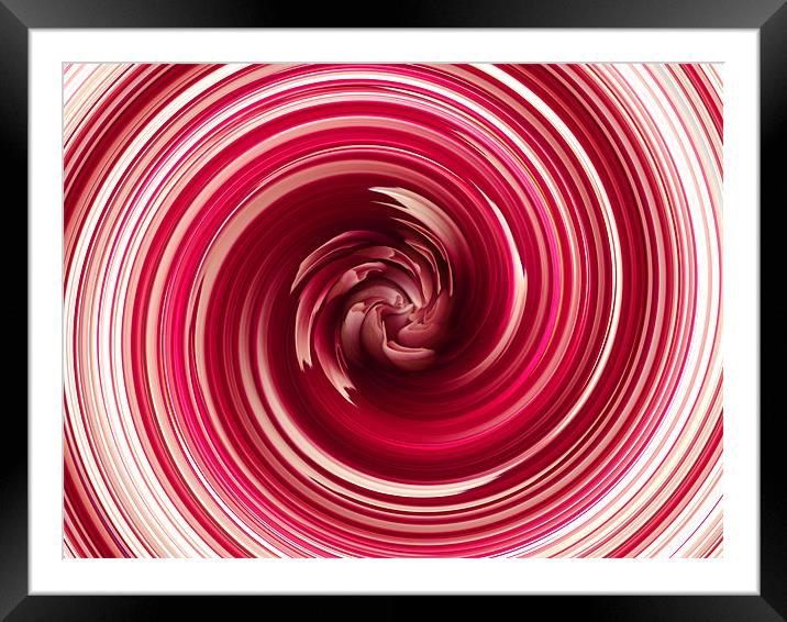 Pink Flower Swirl Framed Mounted Print by kelly Draper