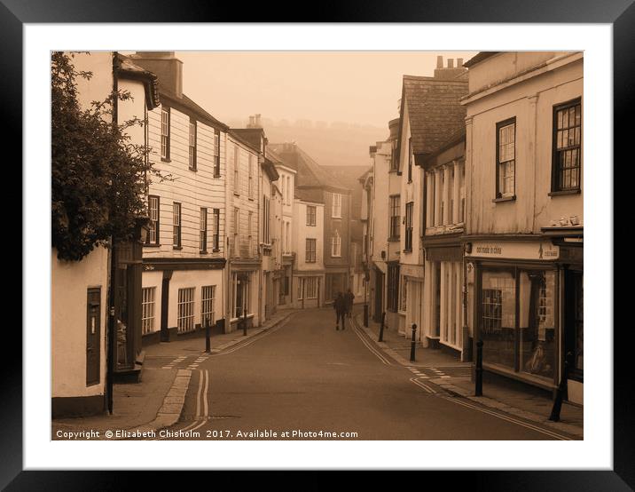 The Narrows, Totnes, Devon Framed Mounted Print by Elizabeth Chisholm