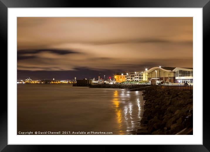 New Brighton Nightscape  Framed Mounted Print by David Chennell