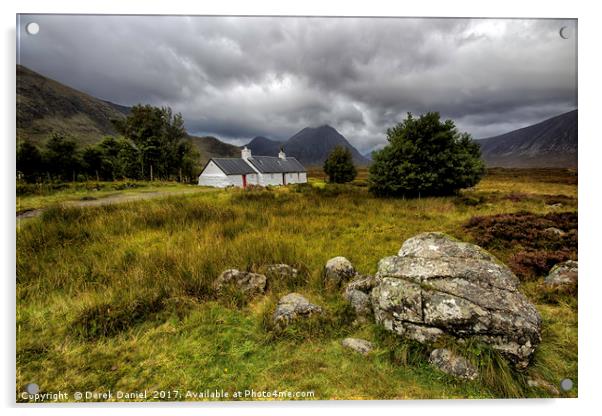 Black Rock Cottage, Glencoe, Scotland Acrylic by Derek Daniel