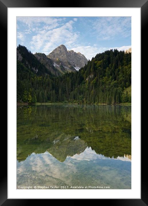Lac des Plagnes Framed Mounted Print by Stephen Taylor