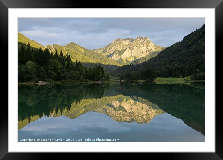Lac De Vallon Framed Mounted Print by Stephen Taylor