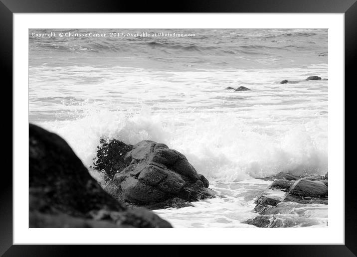 Cresting wave Framed Mounted Print by Charisse Carson