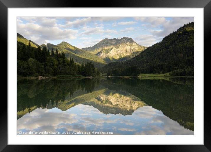 Lac de Vallon Framed Mounted Print by Stephen Taylor