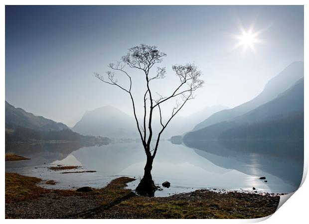 Morning mist on Buttermere Print by Martin Lawrence