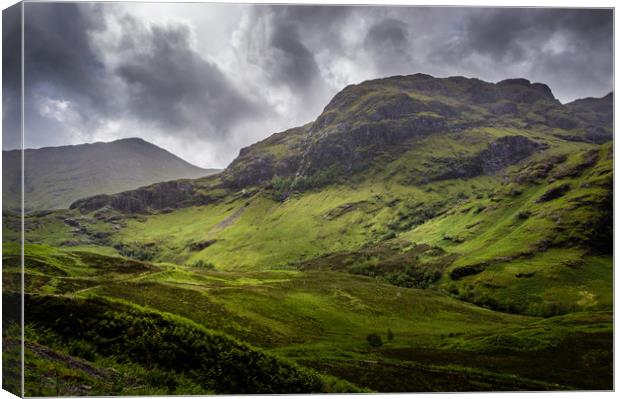 The Dramatic Highlands of Scotland Canvas Print by Mike Cave